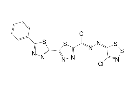 3-Chloro-1-(4-chloro-5H-1,2,3-dithiazol-5-ylidene)-3-[2-(2-phenyl-1,3,4-thiadiazol-5-yl)-1,3,4-thiadiazol-5-yl]-1,2-diazaprop-2-ene