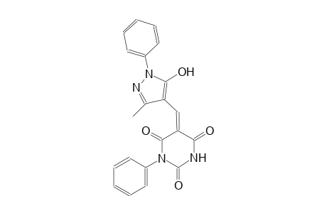 (5Z)-5-[(5-hydroxy-3-methyl-1-phenyl-1H-pyrazol-4-yl)methylene]-1-phenyl-2,4,6(1H,3H,5H)-pyrimidinetrione