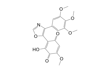 5-(2''-Hydroxy-4''-methoxy-3'',6''-dioxocyclohexa-1'',4''-dienyl)-4-(3',4',5'-trimethoxyphenyl)oxazole