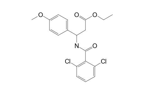 Propionic acid, 3-(2,6-dichlorobenzoylamino)-3-(4-methoxyphenyl)-, ethyl ester