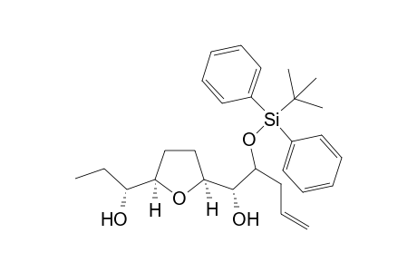 (R)-2-(tert-Butyl-diphenyl-silanyloxy)-1-[(2S,5R)-5-((R)-1-hydroxy-propyl)-tetrahydro-furan-2-yl]-pent-4-en-1-ol