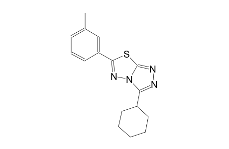 3-cyclohexyl-6-(3-methylphenyl)[1,2,4]triazolo[3,4-b][1,3,4]thiadiazole