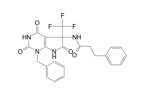 3-Phenyl-N-[2,4,6-trioxo-1-(phenylmethyl)-5-(trifluoromethyl)-7H-pyrrolo[2,3-d]pyrimidin-5-yl]propanamide
