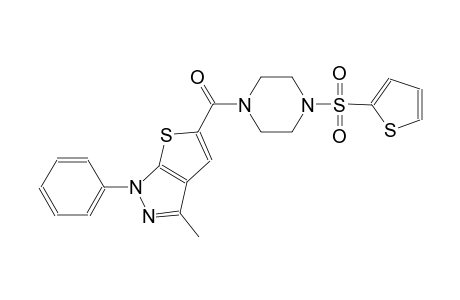 1H-thieno[2,3-c]pyrazole, 3-methyl-1-phenyl-5-[[4-(2-thienylsulfonyl)-1-piperazinyl]carbonyl]-