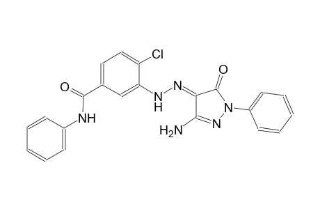 3-[(2E)-2-(3-amino-5-oxo-1-phenyl-1,5-dihydro-4H-pyrazol-4-ylidene)hydrazino]-4-chloro-N-phenylbenzamide