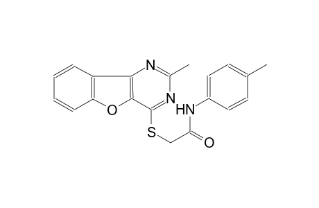 2-[(2-methyl[1]benzofuro[3,2-d]pyrimidin-4-yl)sulfanyl]-N-(4-methylphenyl)acetamide