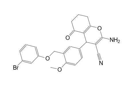 2-amino-4-{3-[(3-bromophenoxy)methyl]-4-methoxyphenyl}-5-oxo-5,6,7,8-tetrahydro-4H-chromene-3-carbonitrile