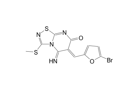 (6Z)-6-[(5-bromo-2-furyl)methylene]-5-imino-3-(methylsulfanyl)-5,6-dihydro-7H-[1,2,4]thiadiazolo[4,5-a]pyrimidin-7-one