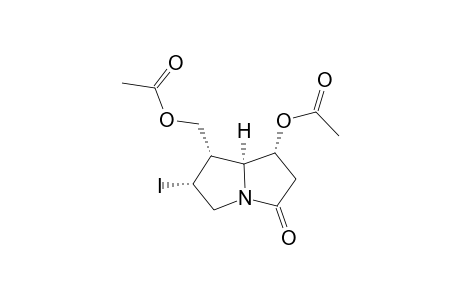 1(R)-acetoxy-7(S)-(acetoxymethyl)-7a(S)-hexahydro-6(S)-iodo-3H-pyrrolizin-3-one