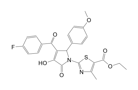 ethyl 2-[3-(4-fluorobenzoyl)-4-hydroxy-2-(4-methoxyphenyl)-5-oxo-2,5-dihydro-1H-pyrrol-1-yl]-4-methyl-1,3-thiazole-5-carboxylate