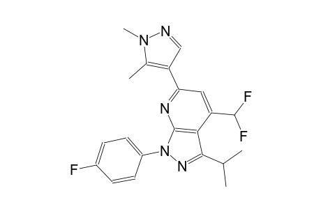 1H-pyrazolo[3,4-b]pyridine, 4-(difluoromethyl)-6-(1,5-dimethyl-1H-pyrazol-4-yl)-1-(4-fluorophenyl)-3-(1-methylethyl)-