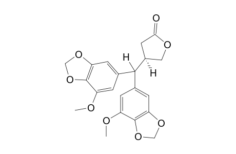 (4R)-4-[bis(7-methoxy-1,3-benzodioxol-5-yl)methyl]-2-oxolanone