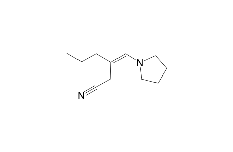 Hexanenitrile, 3-(1-pyrrolidinylmethylene)-