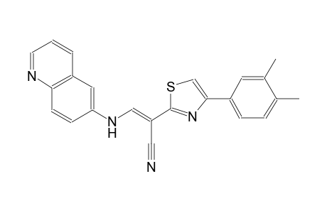 (2E)-2-[4-(3,4-dimethylphenyl)-1,3-thiazol-2-yl]-3-(6-quinolinylamino)-2-propenenitrile