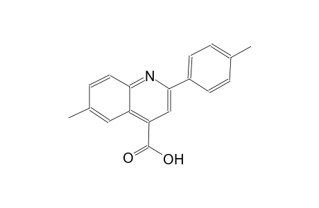 4-quinolinecarboxylic acid, 6-methyl-2-(4-methylphenyl)-
