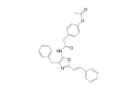 2-(2-Phenylvinyl)-4-benzyl-5-((p-acetoxyphenyl)acetamido)oxazole