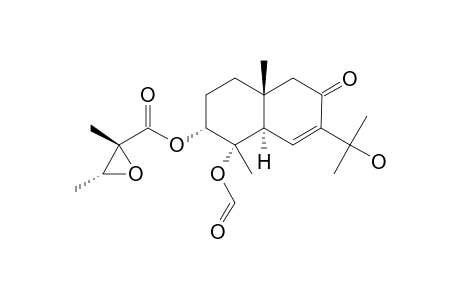 3-ALPHA-(2,3-EPOXY-2-METHYLBUTYRYLOXY)-4-ALPHA-FORMOXY-11-HYDROXY-6,7-DEHYDRO-EUDESMAN-8-ONE