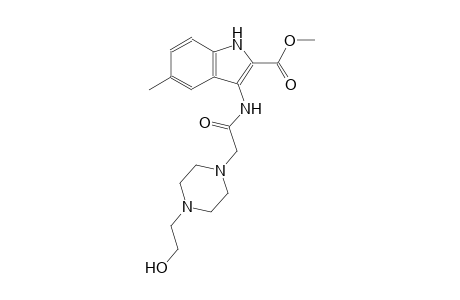 methyl 3-({[4-(2-hydroxyethyl)-1-piperazinyl]acetyl}amino)-5-methyl-1H-indole-2-carboxylate
