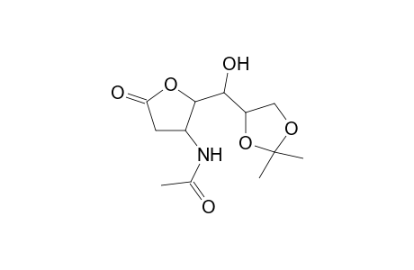 D-manno-Heptonic acid, 3-(acetylamino)-2,3-dideoxy-6,7-O-(1-methylethylidene)-, .gamma.-lactone