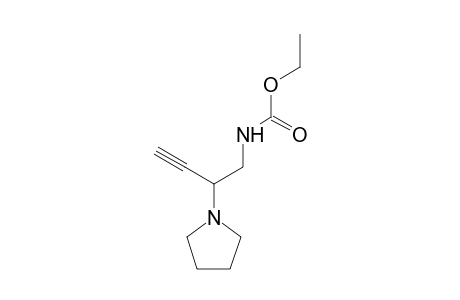 Ethyl 2-(1-pyrrolidinyl)-3-butynylcarbamate