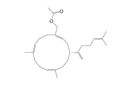 1,7,11-Cyclotetradecatriene-1-methanol, 7,11-dimethyl-4-(5-methyl-1-methylene-4-hexenyl)-, acetate, [R-(Z,Z,E)]-