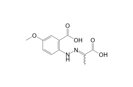 2-[2-(1-carboxyethylidene)hydrazino]-5-methoxy-benzoic acid