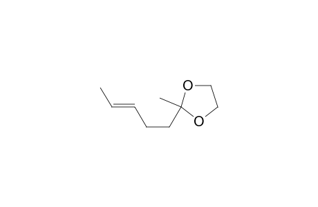 2-Methyl-2-[(3E)-3-pentenyl]-1,3-dioxolane