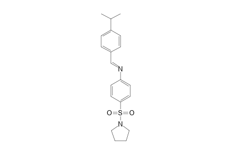 N-[(E)-(4-Isopropylphenyl)methylidene]-4-(1-pyrrolidinylsulfonyl)aniline