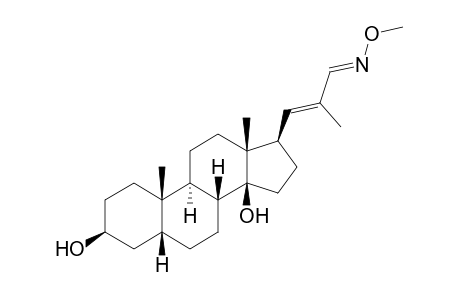 (3S,5R,8R,9S,10S,13R,14S,17R)-10,13-dimethyl-17-[(E,3E)-2-methyl-3-methyloximino-prop-1-enyl]-1,2,3,4,5,6,7,8,9,11,12,15,16,17-tetradecahydrocyclopenta[a]phenanthrene-3,14-diol