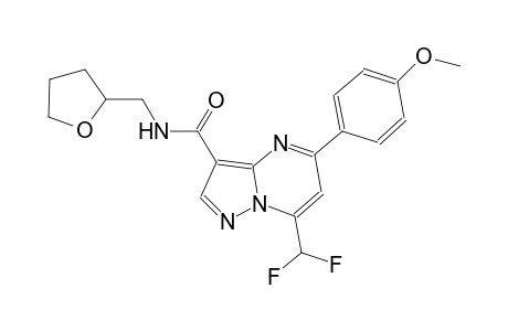 7-(difluoromethyl)-5-(4-methoxyphenyl)-N-(tetrahydro-2-furanylmethyl)pyrazolo[1,5-a]pyrimidine-3-carboxamide