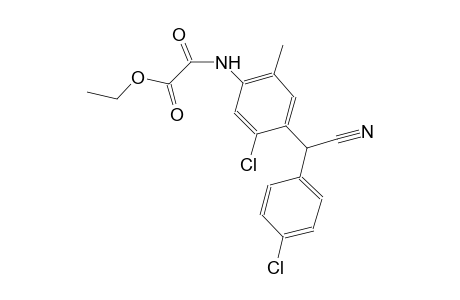 ethyl {5-chloro-4-[(4-chlorophenyl)(cyano)methyl]-2-methylanilino}(oxo)acetate