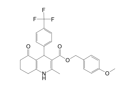 (4-methoxyphenyl)methyl 2-methyl-5-oxidanylidene-4-[4-(trifluoromethyl)phenyl]-4,6,7,8-tetrahydro-1H-quinoline-3-carboxylate