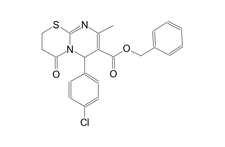2H,6H-pyrimido[2,1-b][1,3]thiazine-7-carboxylic acid, 6-(4-chlorophenyl)-3,4-dihydro-8-methyl-4-oxo-, phenylmethyl ester