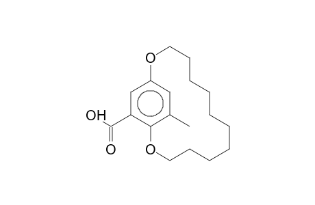 18-Methyl-2,13-dioxabicyclo[12.2.2]octadeca-1(16),14,17-triene-15-carboxylic acid