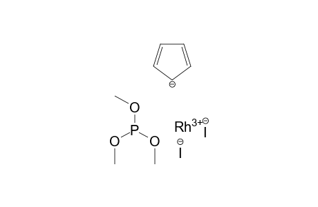 Cyclopenta-2,4-dien-1-ide rhodium(II) trimethyl phosphite diiodide