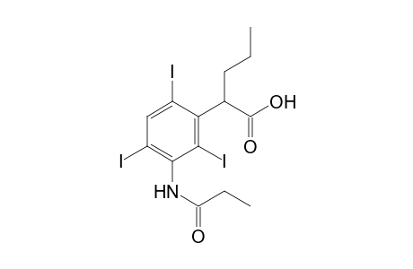 2-(3-propionamido-2,4,6-triiodophenyl)valeric acid