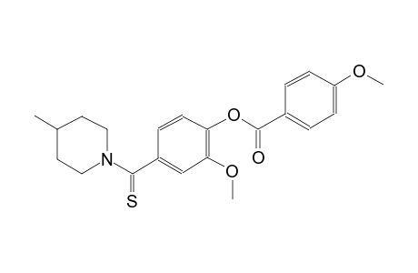 benzoic acid, 4-methoxy-, 2-methoxy-4-[(4-methyl-1-piperidinyl)carbonothioyl]phenyl ester