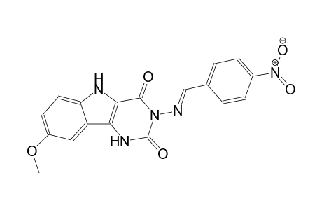 8-methoxy-3-{[(E)-(4-nitrophenyl)methylidene]amino}-1H-pyrimido[5,4-b]indole-2,4(3H,5H)-dione