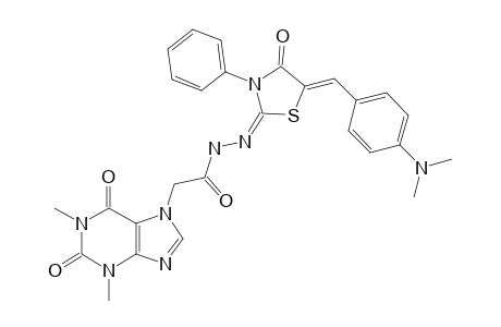 2-[2-[2-(1,3-DIMETHYL-XANTHIN-7-YL)-ACETHYL]-HYDRAZONO]-3-PHENYL-5-(4-N-DIMETHYLAMINOBENZYLIDEN)-THIAZOLIDIN-4-ONE