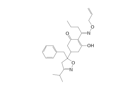 2-Cyclohexen-1-one, 5-[4,5-dihydro-3-(1-methylethyl)-5-(phenylmethyl)-5-isoxazolyl]-3-hydroxy-2-[1-[(2-propenyloxy)imino]butyl]-