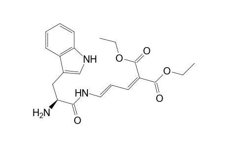 Propanedioic acid, [3-[[2-amino-3-(1H-indol-3-yl)-1-oxopropyl]amino]-2-propenylidene]-, diethyl ester, [S-(E)]-