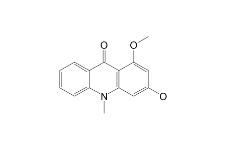 TEGERRARDIN-A;3-HYDROXY-1-METHOXY-N-METHYLACRIDONE