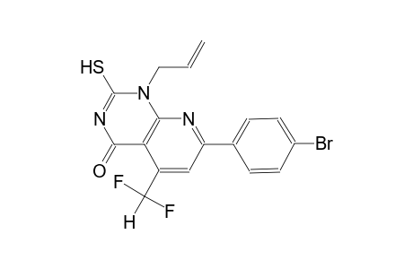 pyrido[2,3-d]pyrimidin-4(1H)-one, 7-(4-bromophenyl)-5-(difluoromethyl)-2-mercapto-1-(2-propenyl)-