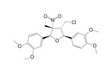 2,5-BIS-(3,4-DIMETHOXYPHENYL)-4-CHLOROMETHYL-3-METHYL-3-NITROTETRAHYDROFURAN