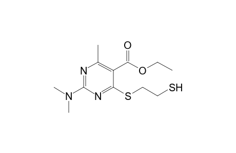 5-Carboethoxy-2-(N,N-diethylamino)-4-(2-mercaptoeth-1-yl)thio-6-methylpyrimidine