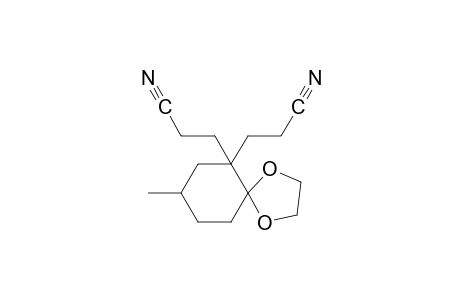 8-methyl-1,4-dioxaspiro[4,5]decane-6,6-dipropionitrile