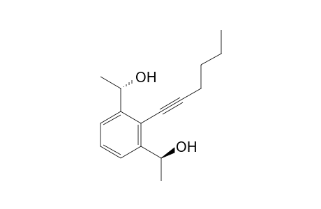 (1S,1'S)-1,1'-(2-hex-1-ynyl-1,3-phenylene)diethanol