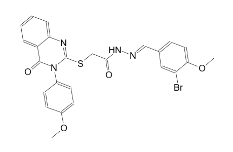 N'-[(E)-(3-bromo-4-methoxyphenyl)methylidene]-2-{[3-(4-methoxyphenyl)-4-oxo-3,4-dihydro-2-quinazolinyl]sulfanyl}acetohydrazide