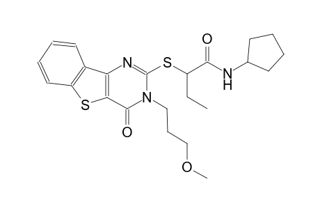 N-cyclopentyl-2-{[3-(3-methoxypropyl)-4-oxo-3,4-dihydro[1]benzothieno[3,2-d]pyrimidin-2-yl]sulfanyl}butanamide