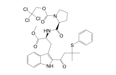 L-Tryptophan, 2-[3-methyl-1-oxo-3-(phenylthio)butyl]-N-[1-[(2,2,2-trichloroethoxy)carbonyl]-L-prolyl]-, methyl ester